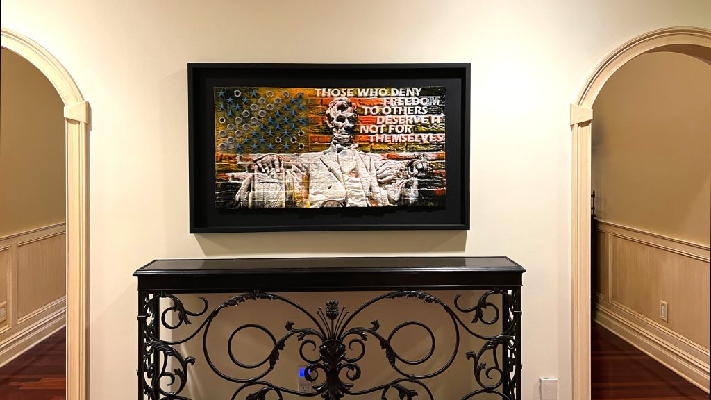 Art installation at a customer's home